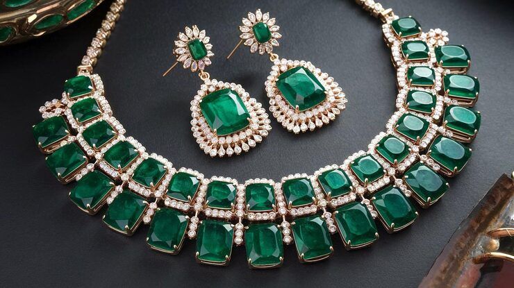 Explore the Beauty and Elegance of Royal Emerald Necklace Sets
